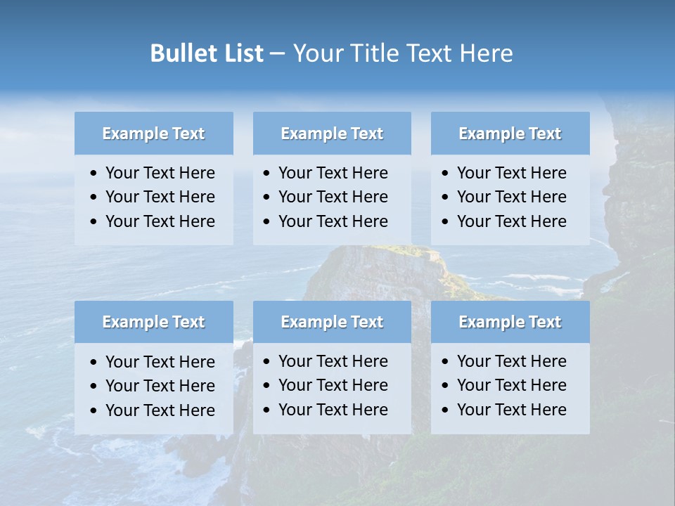 Precipice Hope Sea PowerPoint Template