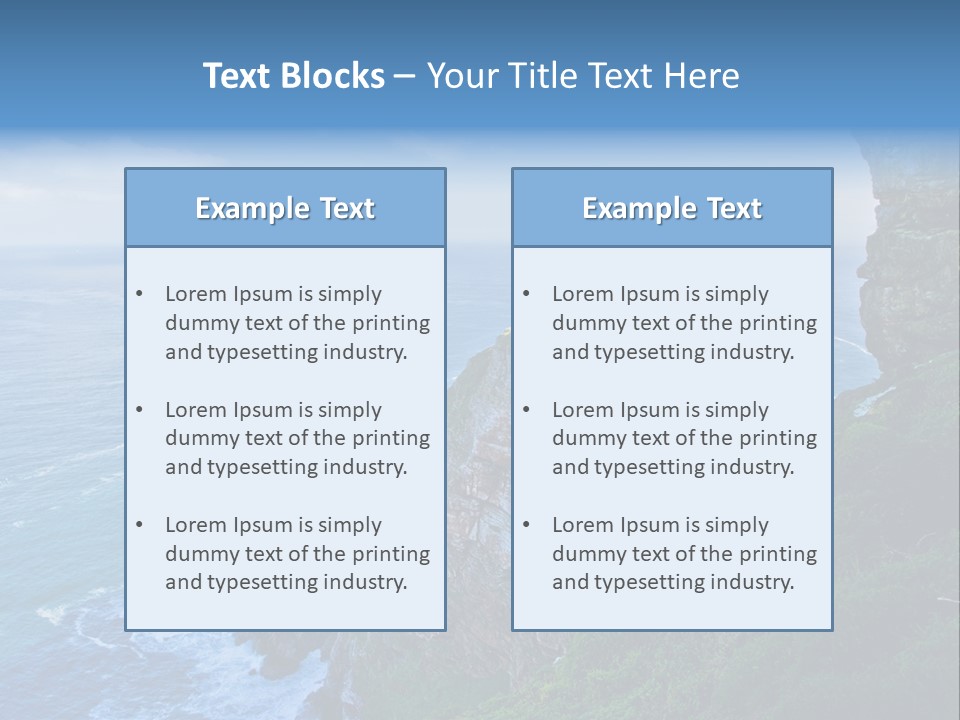 Precipice Hope Sea PowerPoint Template