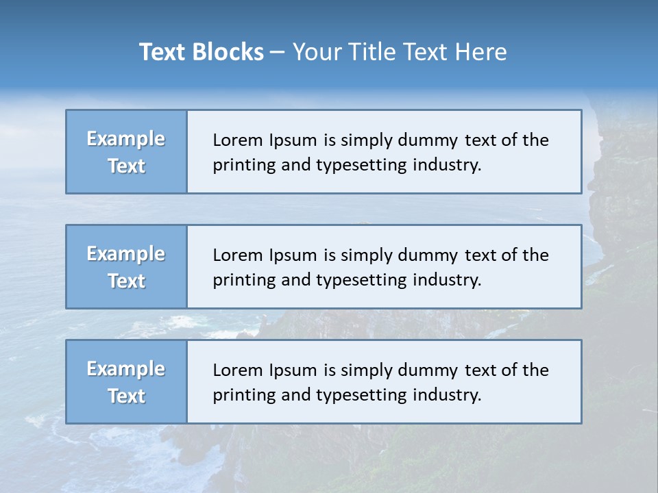 Precipice Hope Sea PowerPoint Template