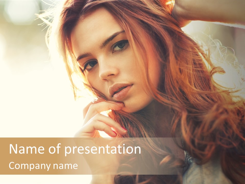 Sunny Hands Girl PowerPoint Template