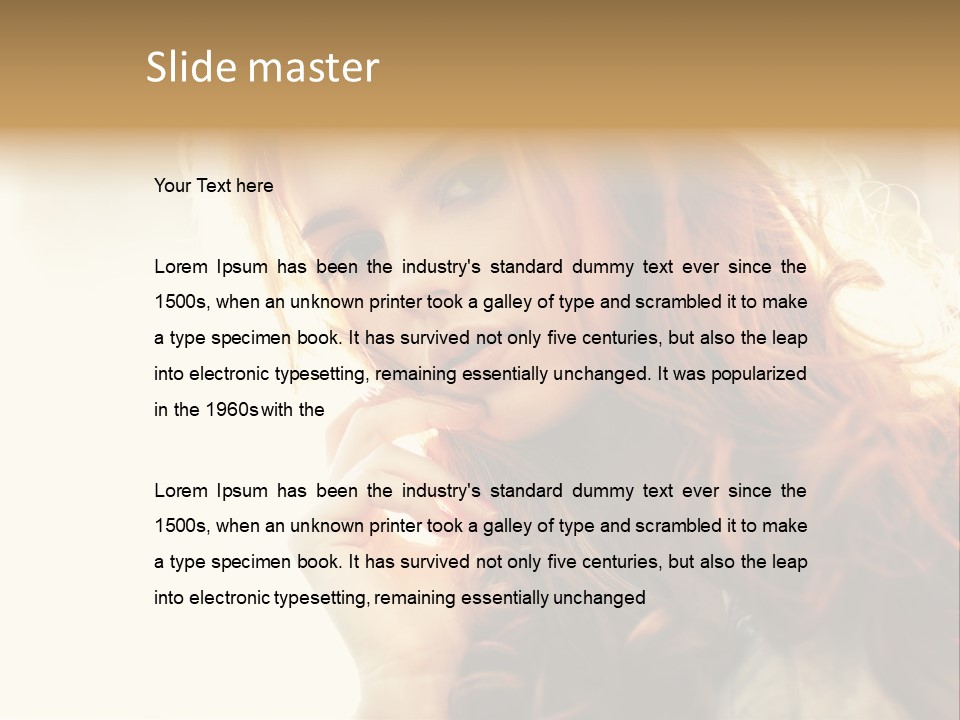 Sunny Hands Girl PowerPoint Template