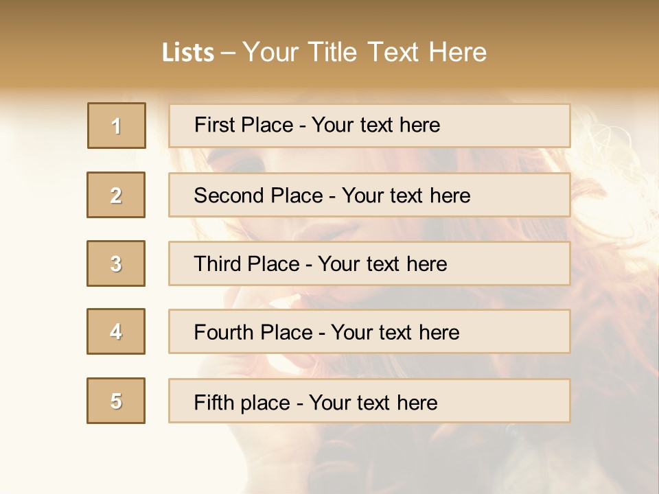 Sunny Hands Girl PowerPoint Template