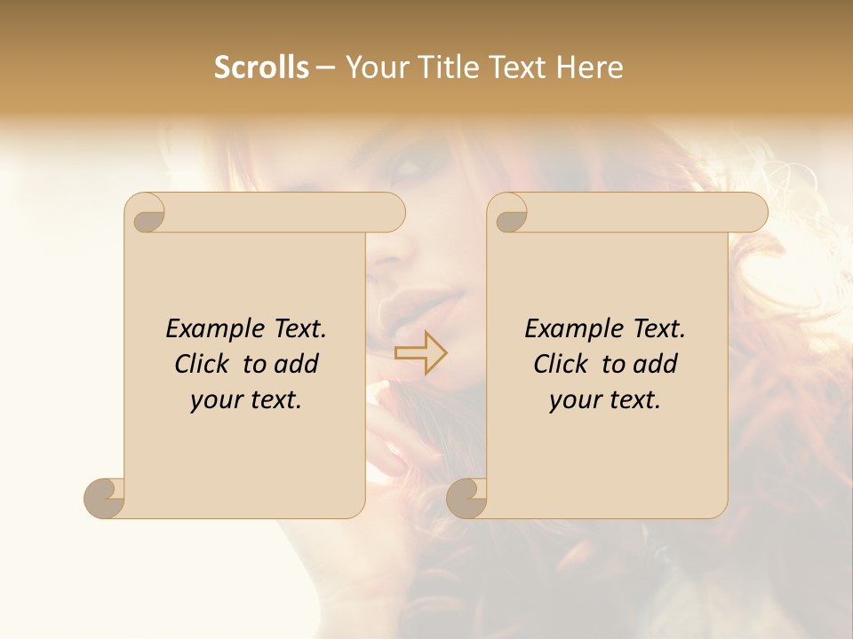 Sunny Hands Girl PowerPoint Template