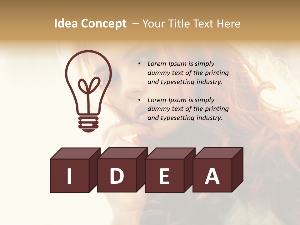 Sunny Hands Girl PowerPoint Template