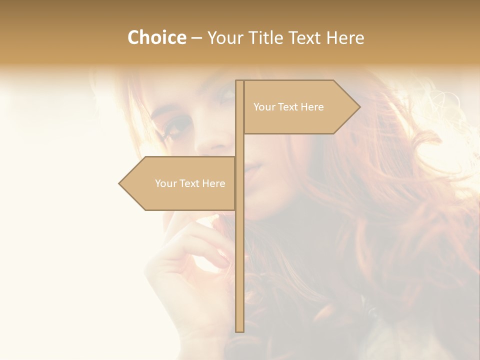 Sunny Hands Girl PowerPoint Template