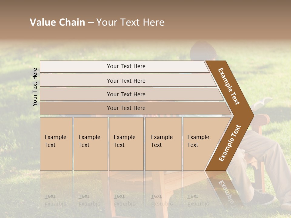 Bench Female Green PowerPoint Template