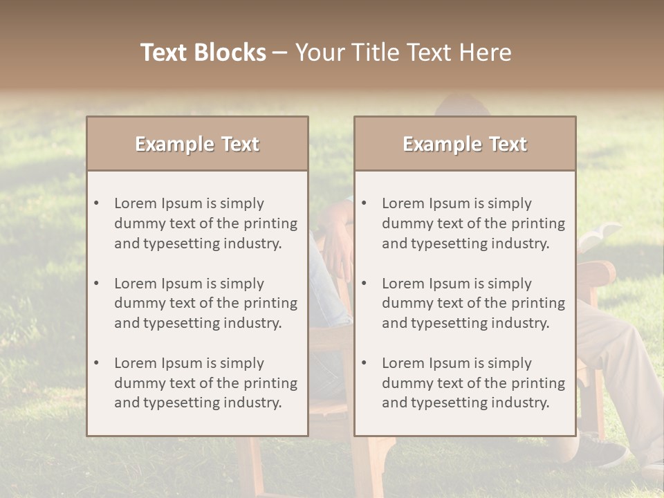 Bench Female Green PowerPoint Template