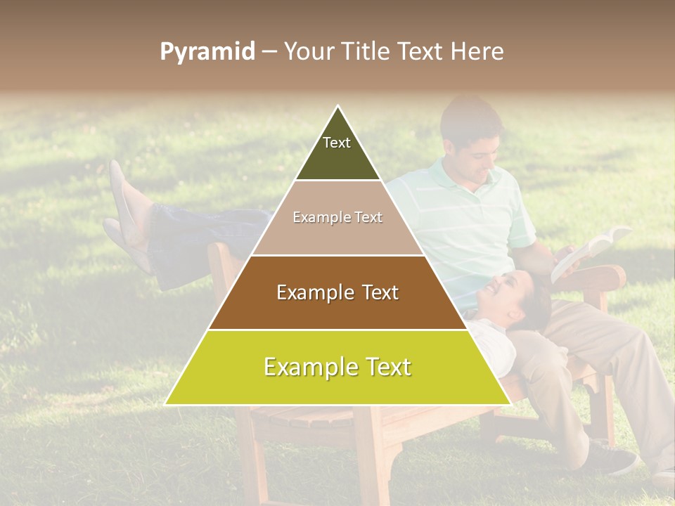 Bench Female Green PowerPoint Template