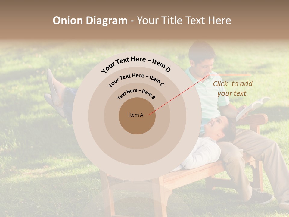 Bench Female Green PowerPoint Template