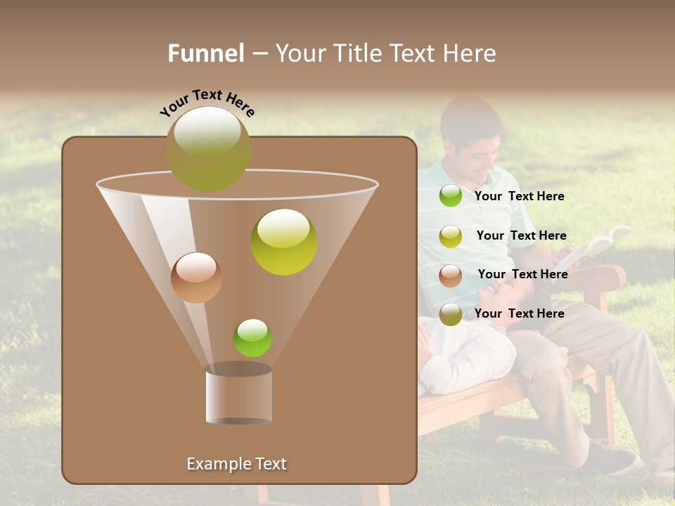 Bench Female Green PowerPoint Template