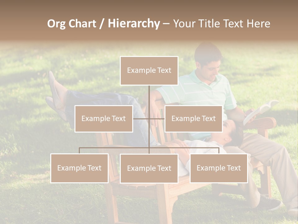 Bench Female Green PowerPoint Template