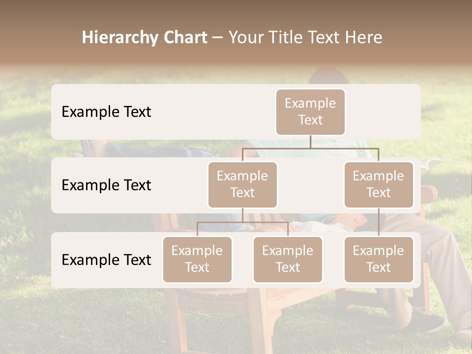 Bench Female Green PowerPoint Template