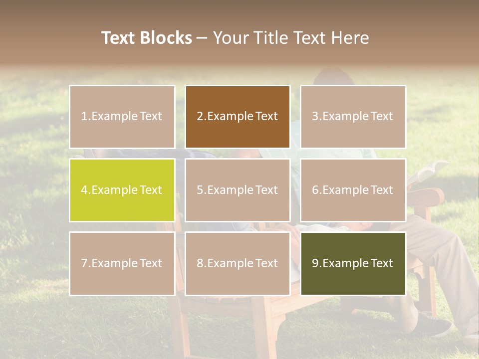 Bench Female Green PowerPoint Template