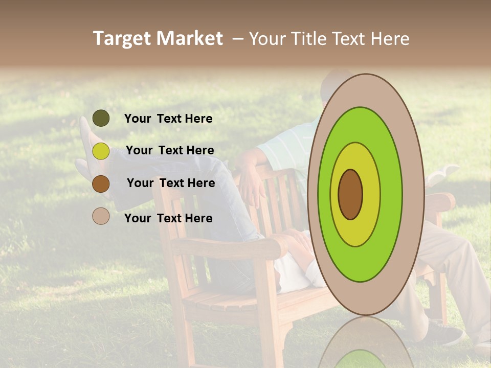 Bench Female Green PowerPoint Template