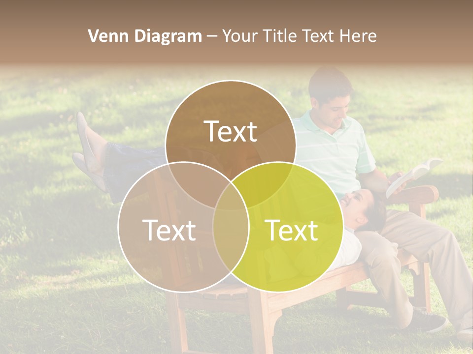 Bench Female Green PowerPoint Template