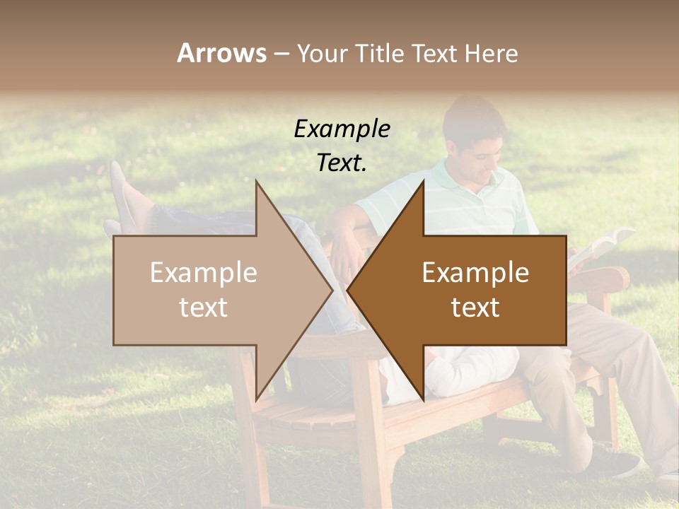 Bench Female Green PowerPoint Template