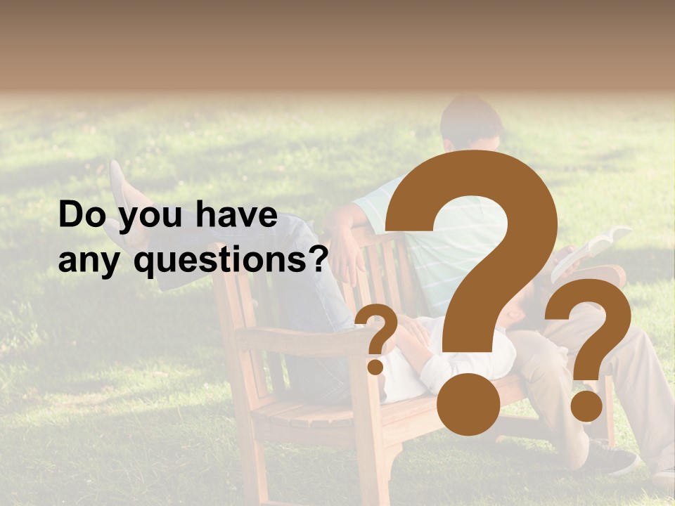 Bench Female Green PowerPoint Template