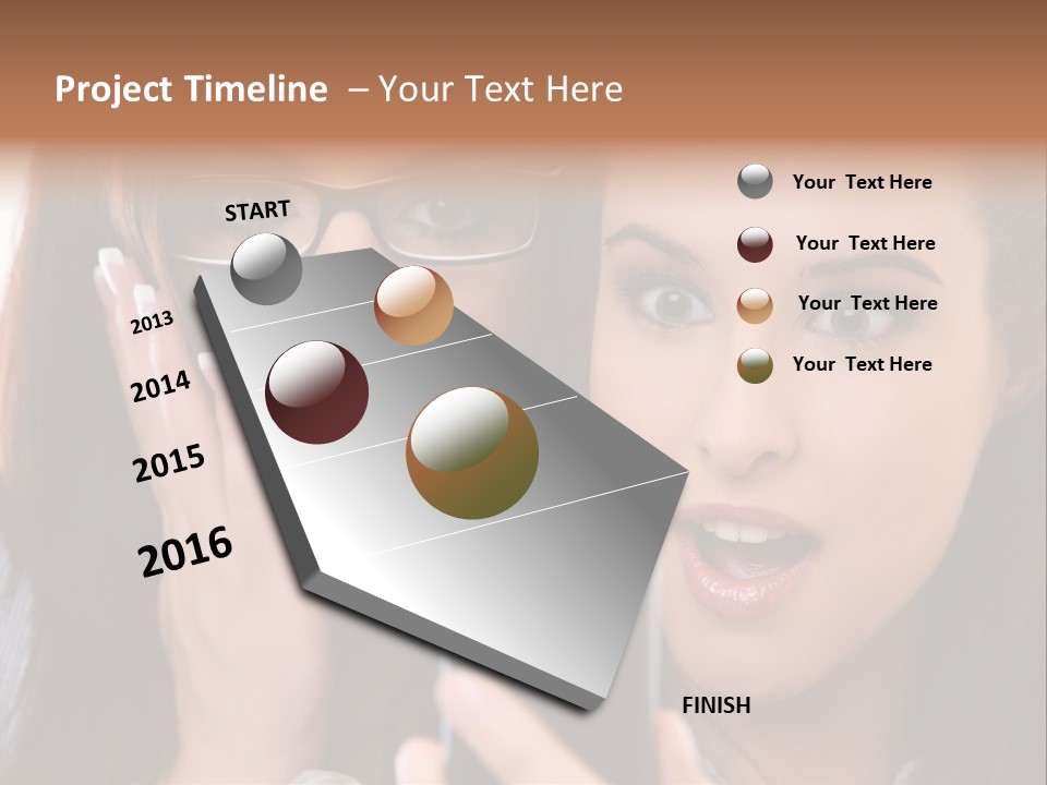 Caucasian People Young PowerPoint Template