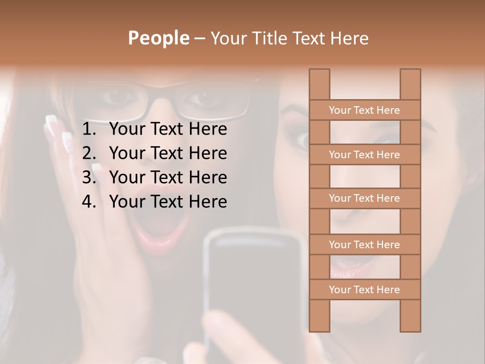 Caucasian People Young PowerPoint Template