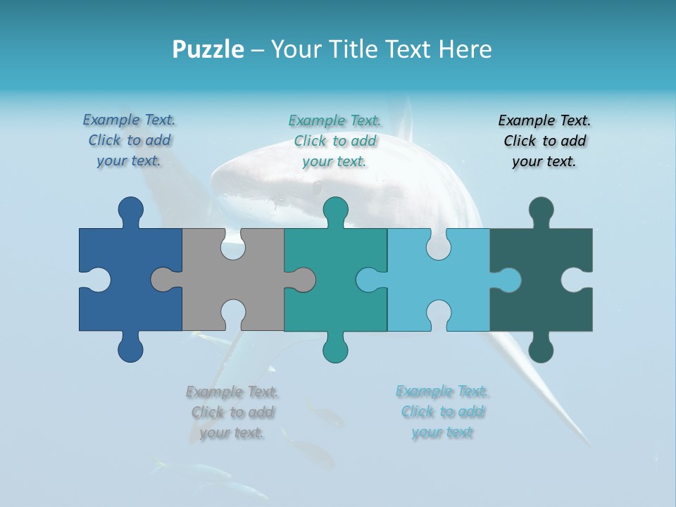 Marine Carcharodon Undersea PowerPoint Template