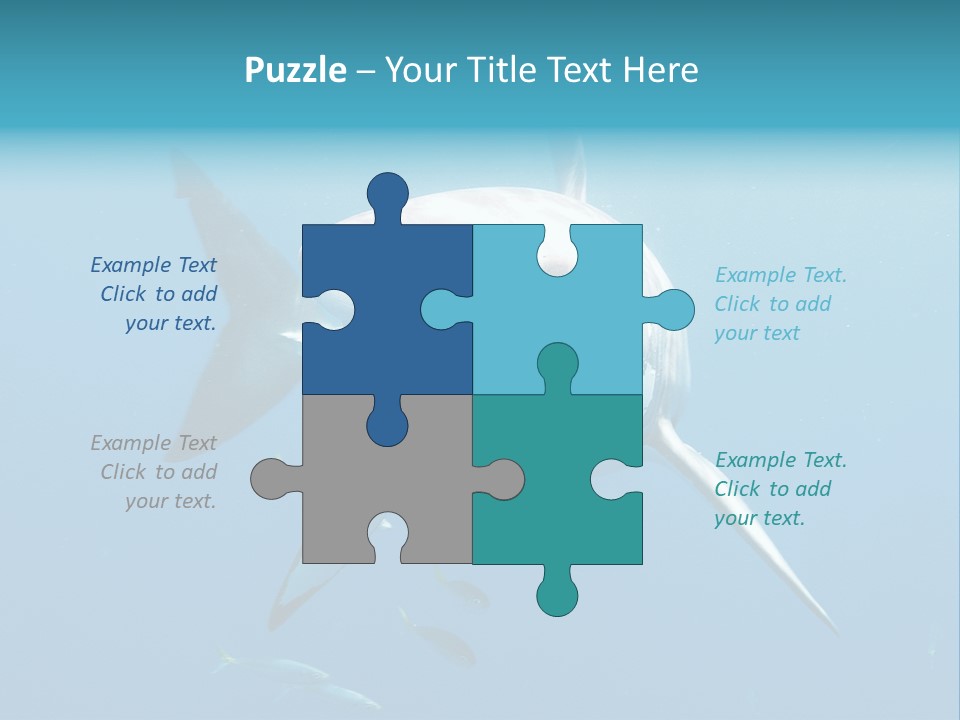 Marine Carcharodon Undersea PowerPoint Template