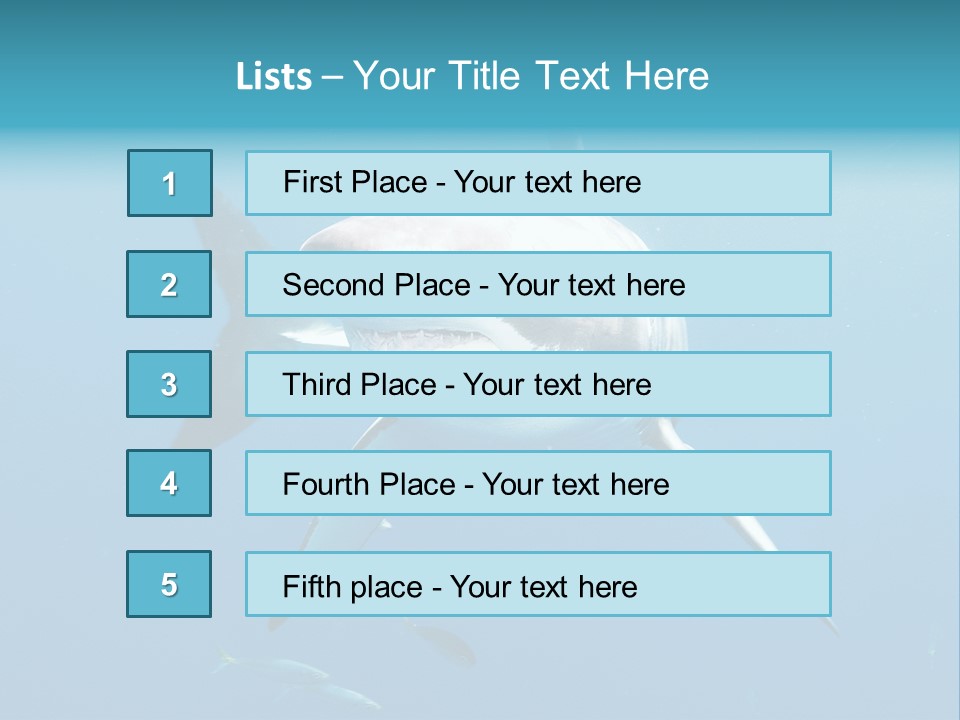 Marine Carcharodon Undersea PowerPoint Template