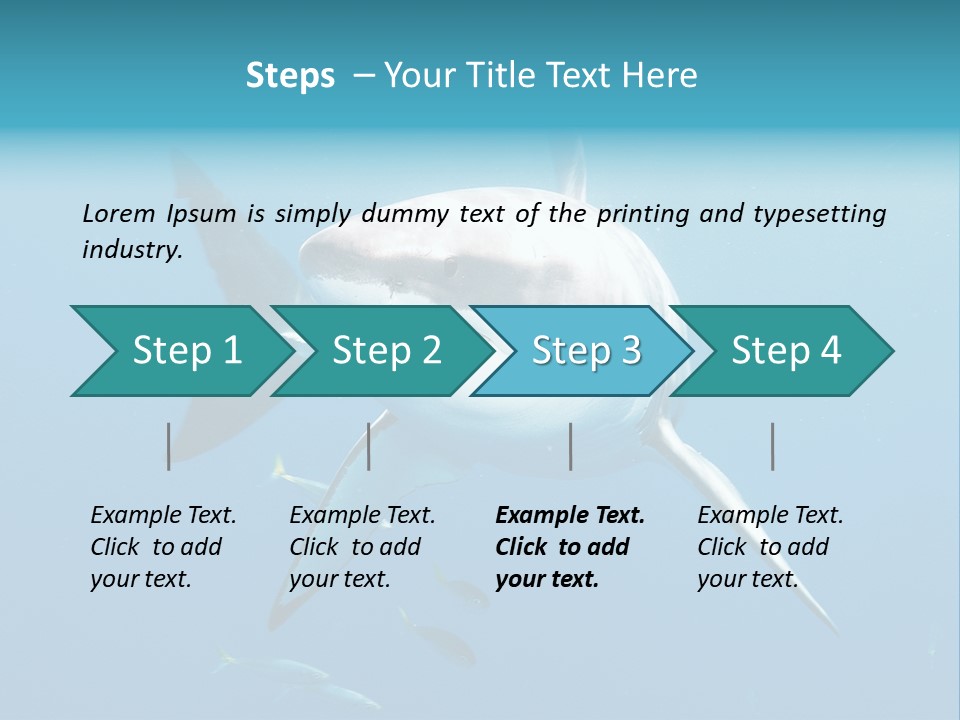 Marine Carcharodon Undersea PowerPoint Template