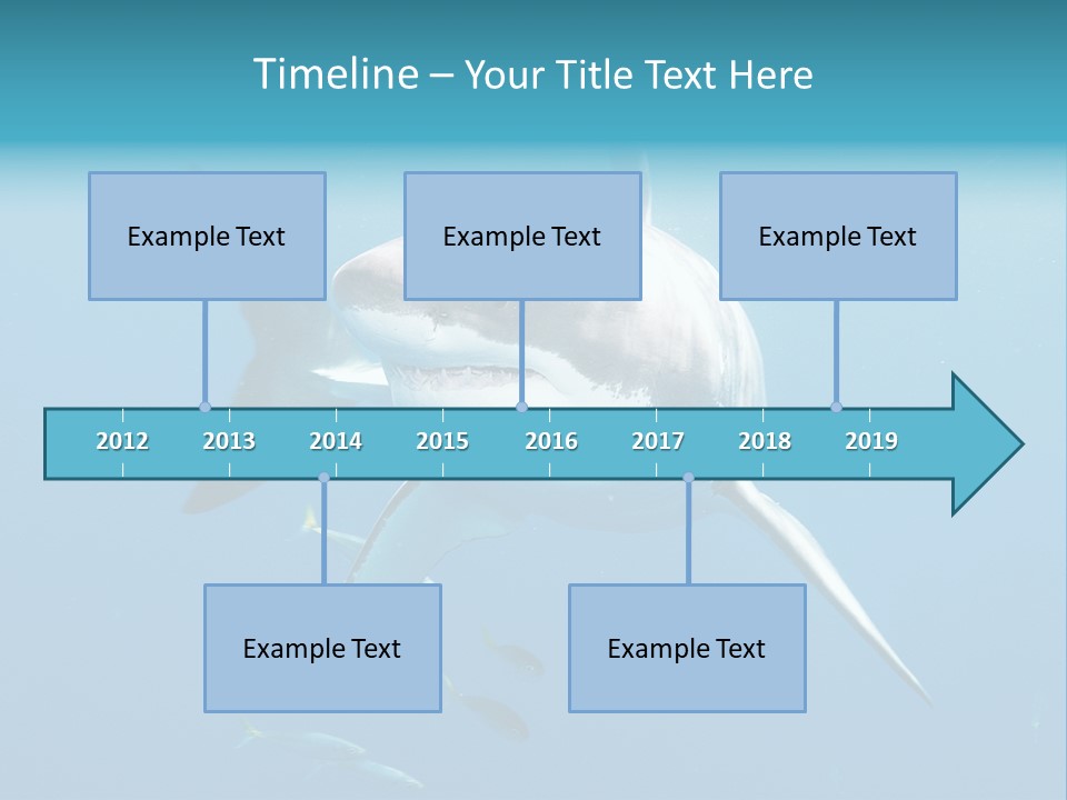 Marine Carcharodon Undersea PowerPoint Template