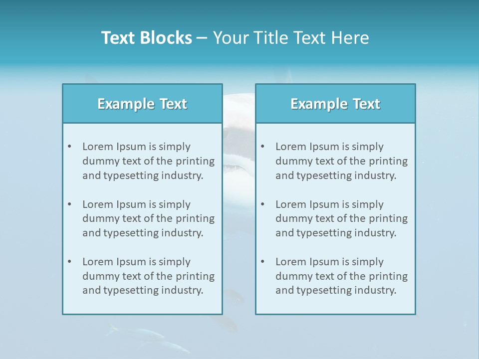 Marine Carcharodon Undersea PowerPoint Template