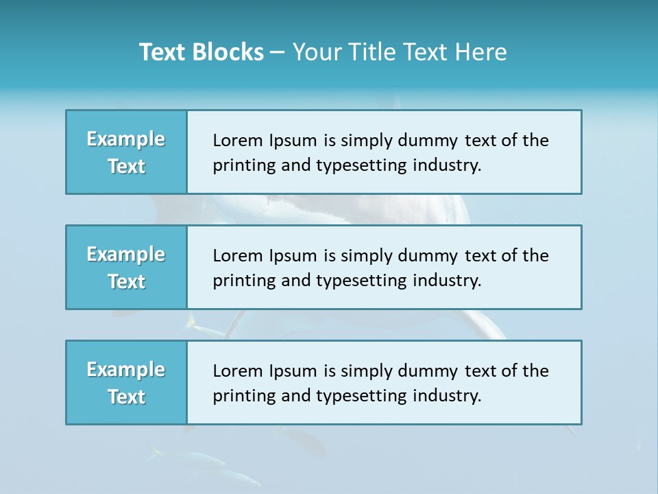 Marine Carcharodon Undersea PowerPoint Template