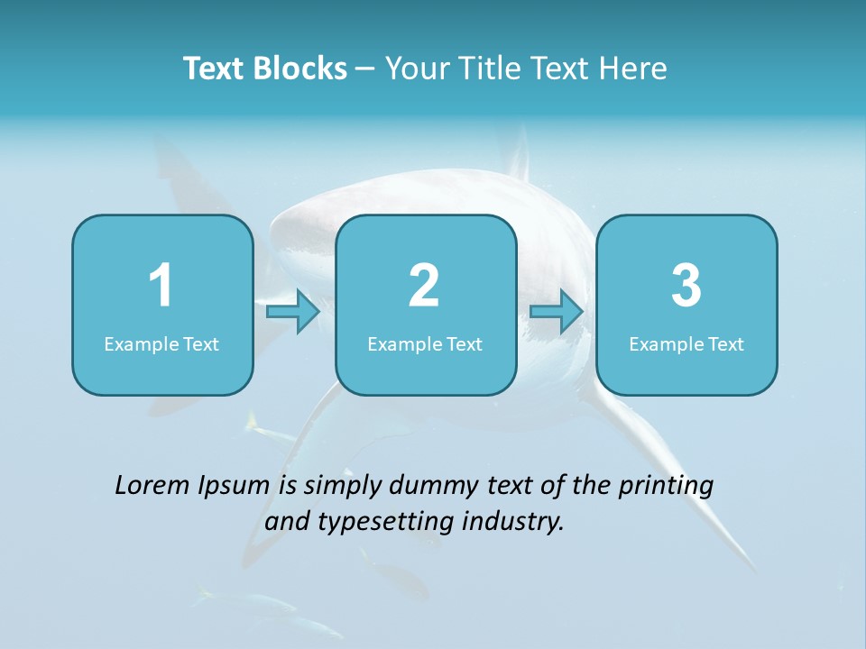 Marine Carcharodon Undersea PowerPoint Template