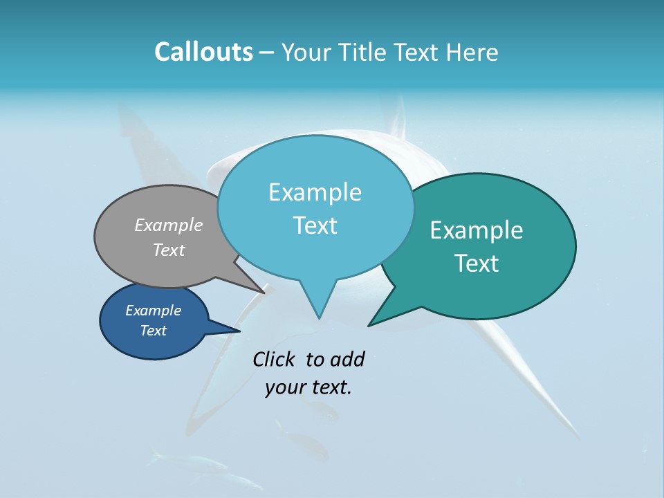 Marine Carcharodon Undersea PowerPoint Template