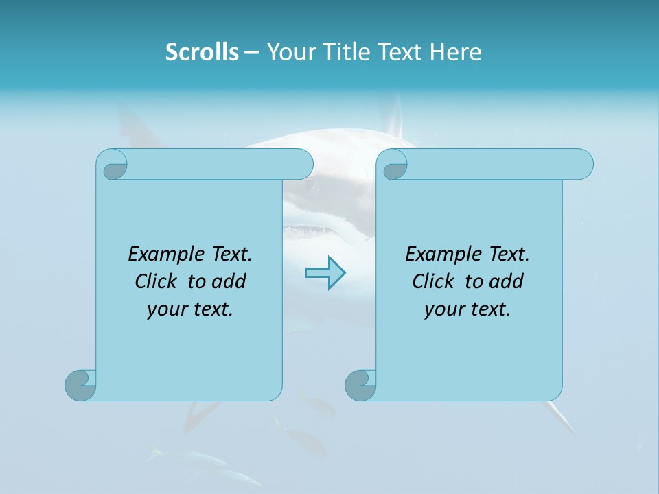 Marine Carcharodon Undersea PowerPoint Template