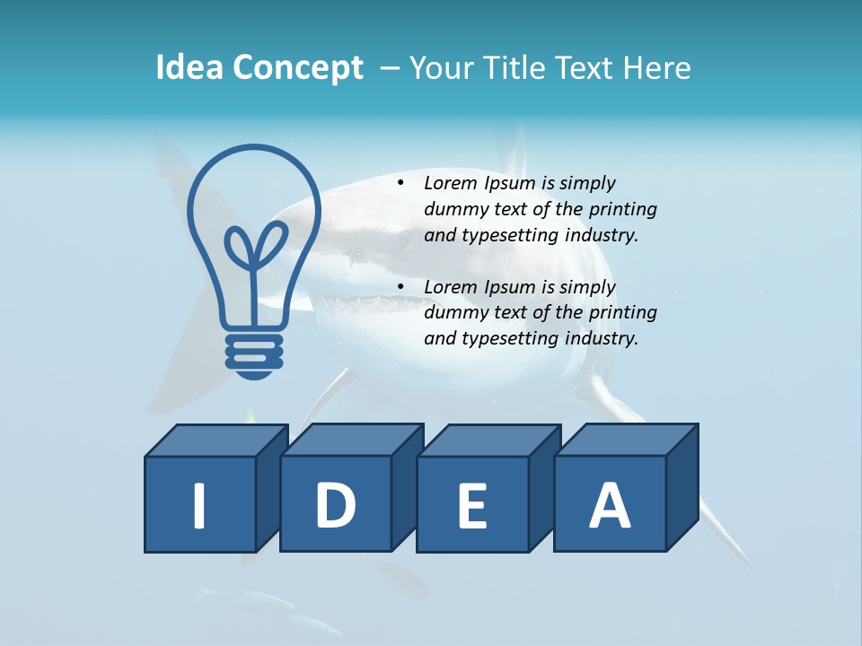 Marine Carcharodon Undersea PowerPoint Template