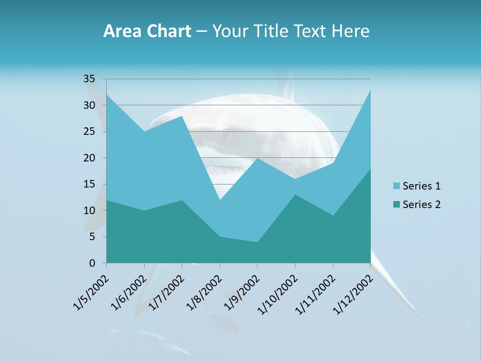 Marine Carcharodon Undersea PowerPoint Template