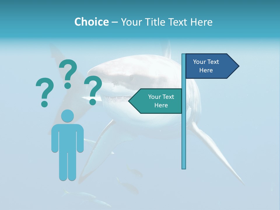 Marine Carcharodon Undersea PowerPoint Template