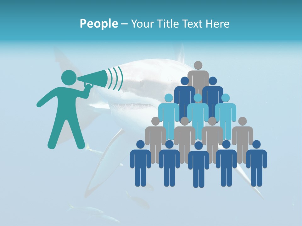 Marine Carcharodon Undersea PowerPoint Template