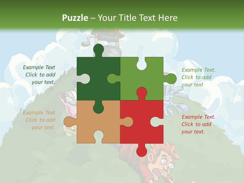 Girl Well Water PowerPoint Template