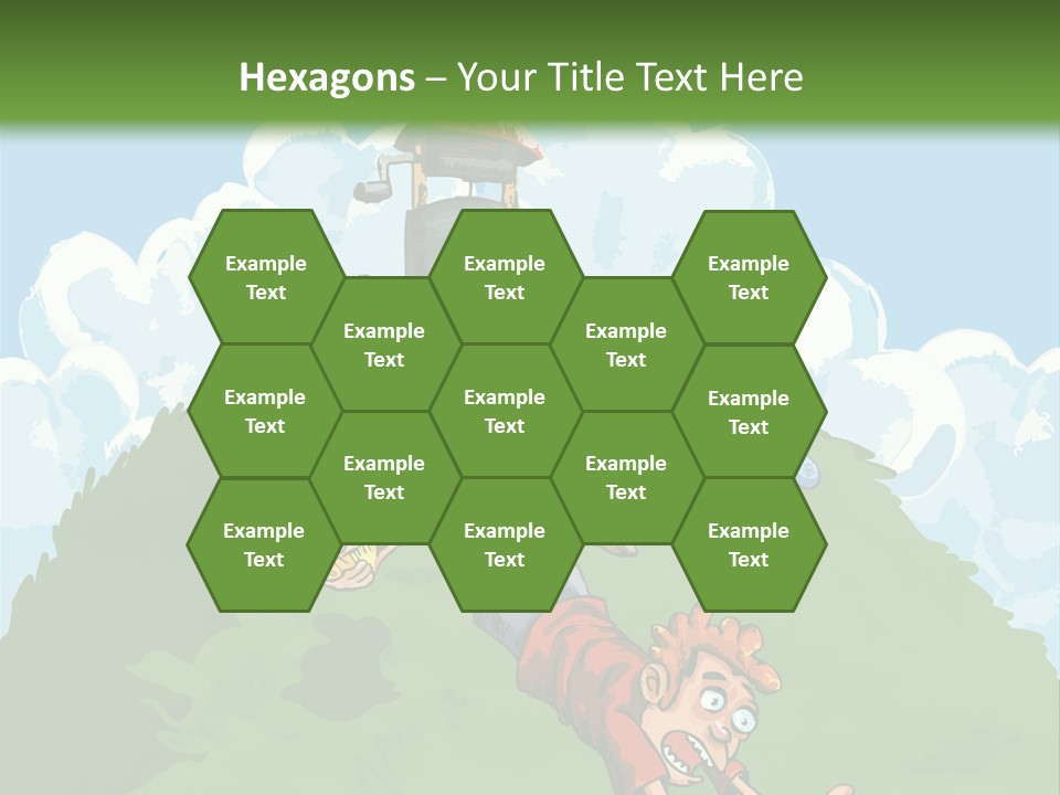 Girl Well Water PowerPoint Template