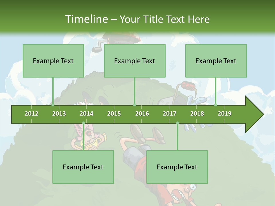 Girl Well Water PowerPoint Template