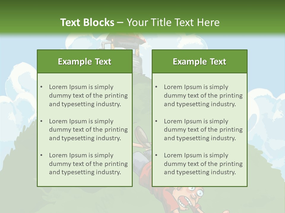 Girl Well Water PowerPoint Template