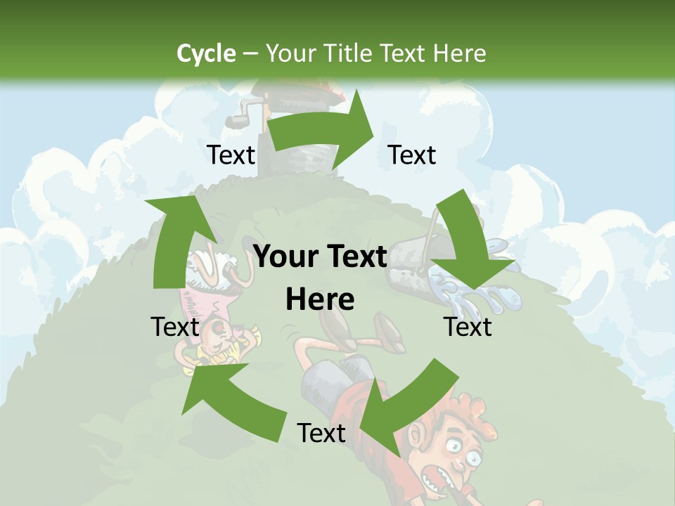 Girl Well Water PowerPoint Template