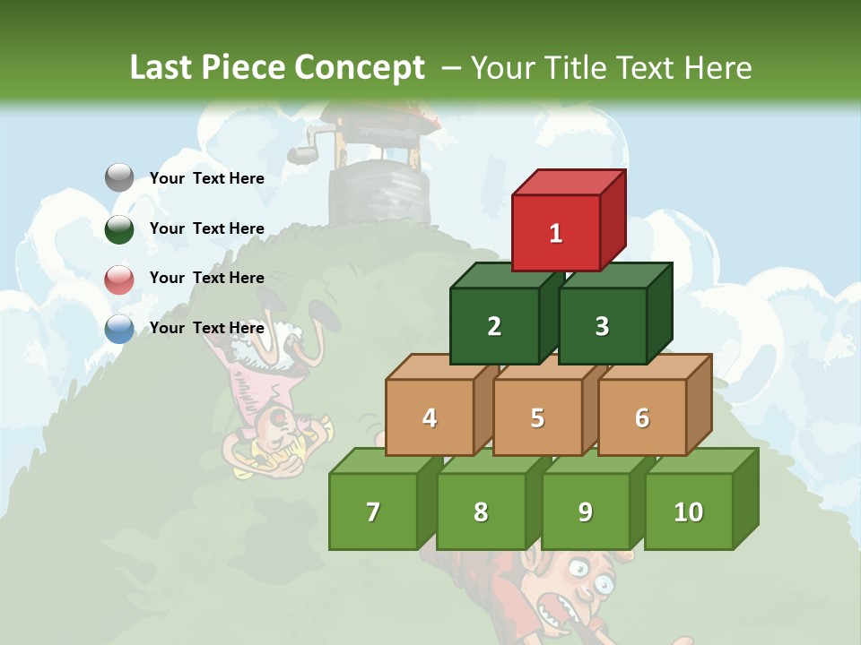 Girl Well Water PowerPoint Template