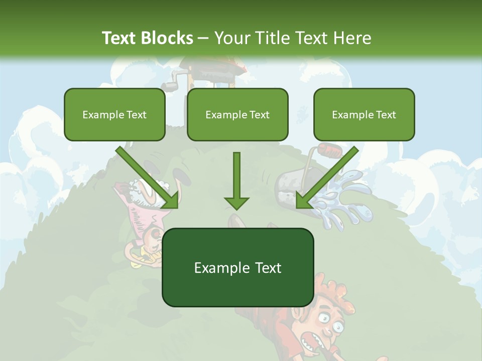 Girl Well Water PowerPoint Template