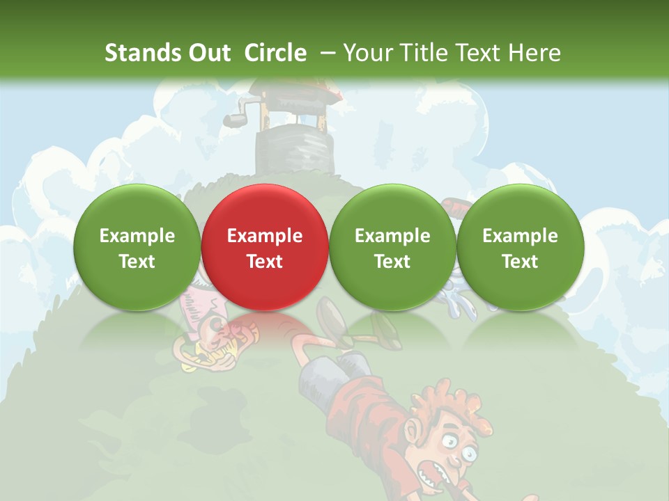 Girl Well Water PowerPoint Template