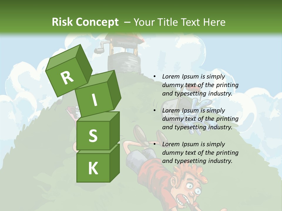 Girl Well Water PowerPoint Template