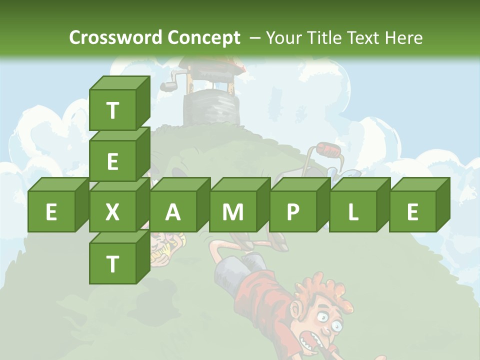 Girl Well Water PowerPoint Template