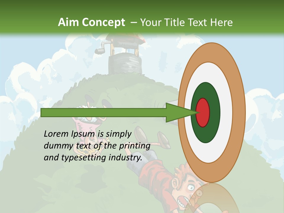 Girl Well Water PowerPoint Template