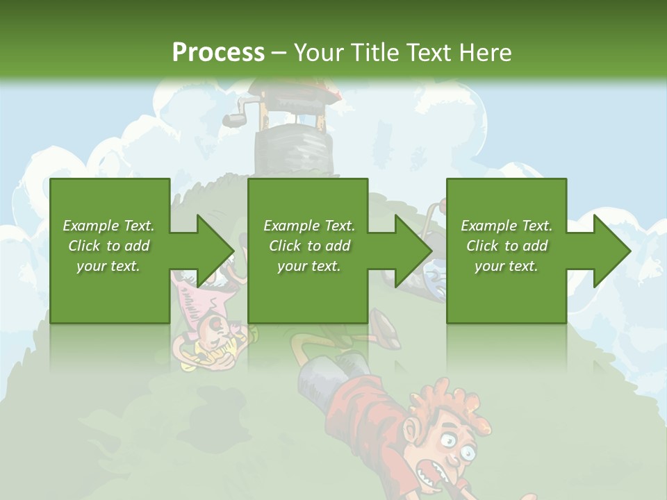 Girl Well Water PowerPoint Template