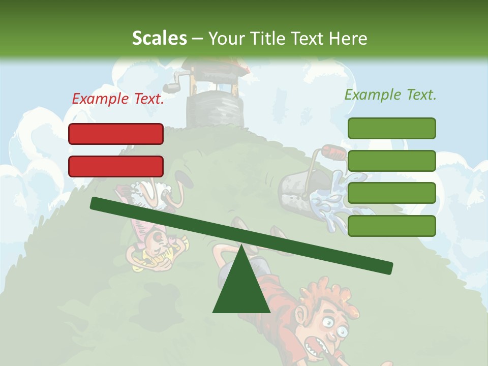 Girl Well Water PowerPoint Template